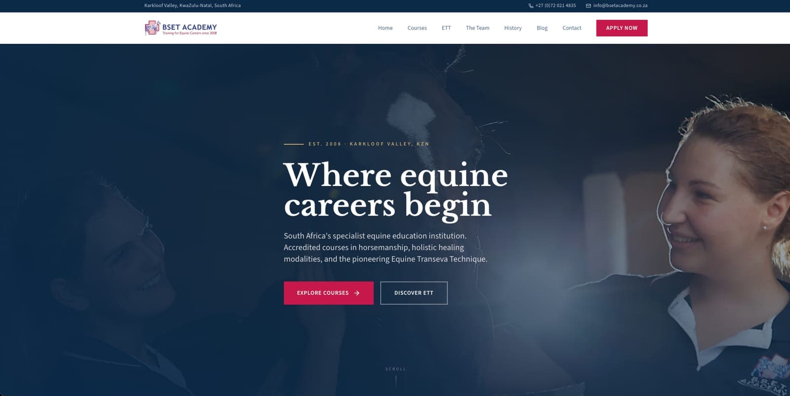 BSET Academy website