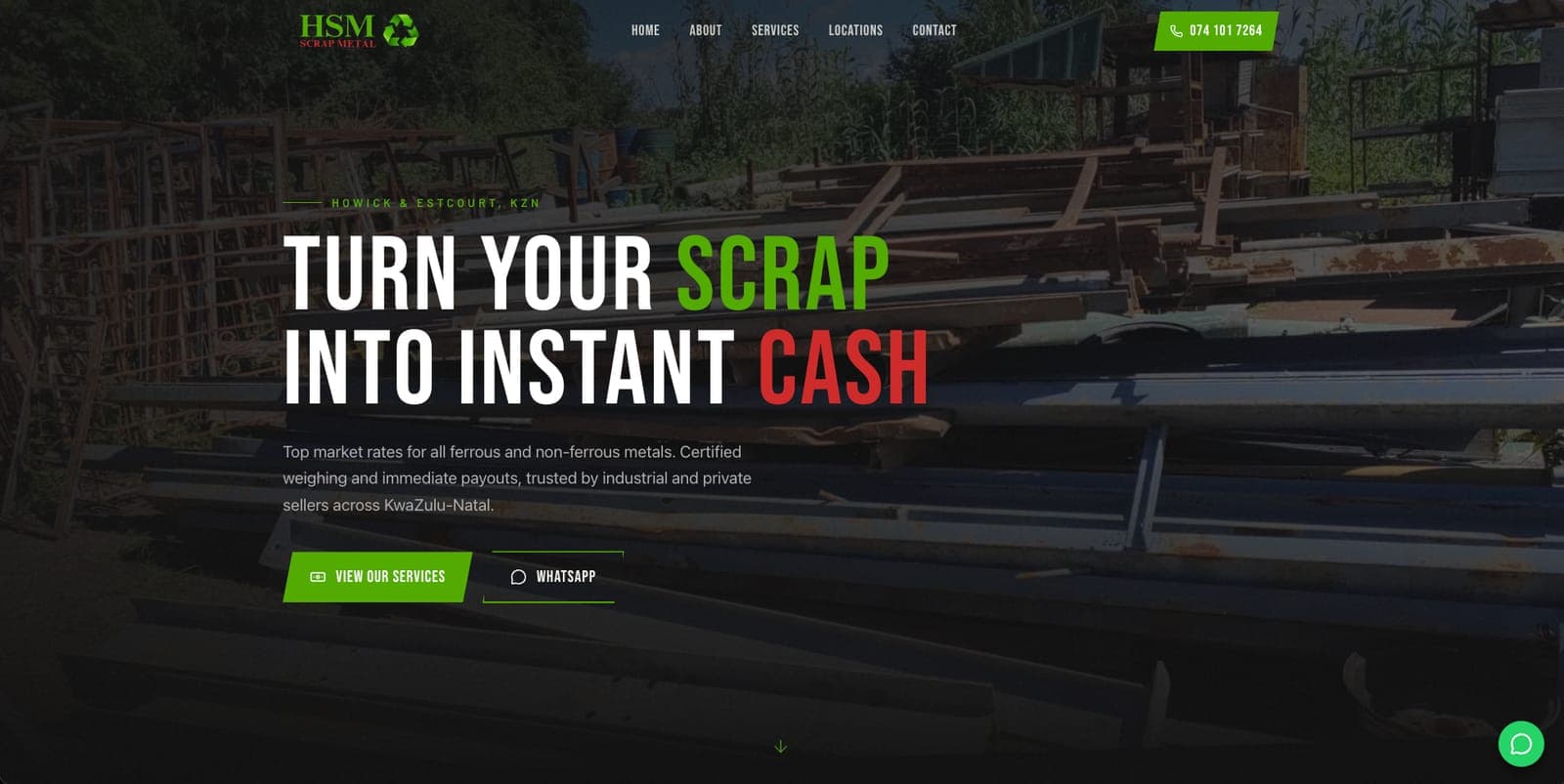 HSM Scrap Metal website