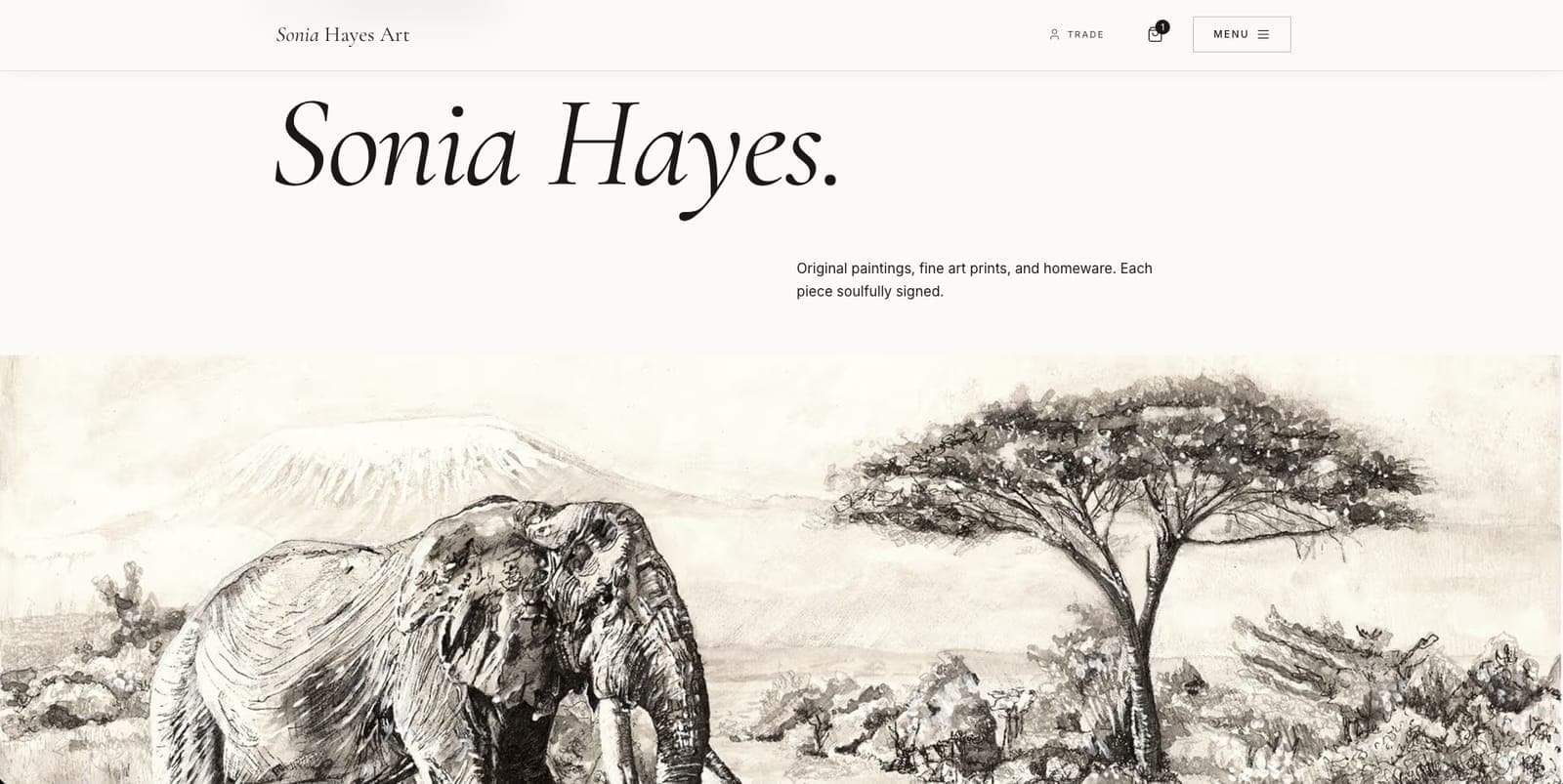 Sonia Hayes Art website